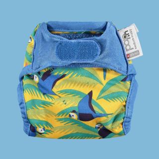 Pop-in Newborn, Pielucha wielorazowa zapinana na rzepy, Parrot