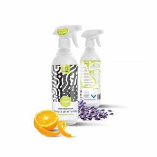 Spray do mycia szyb i luster, Pomarańcza i Lawenda, 500 ml