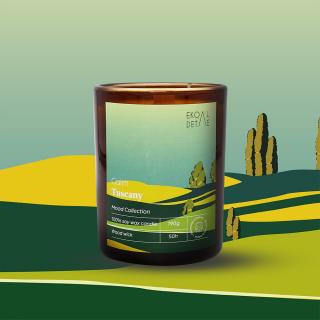 Świeca sojowa w szkle Calm Tuscany, Kolekcja Mood Stories, 190 g