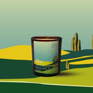 Świeca sojowa w szkle Calm Tuscany, Kolekcja Mood Stories, 60 g
