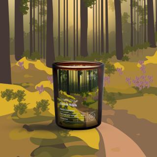 Świeca sojowa w szkle Golden Hour Forest Walk, Kolekcja Mood Stories, 60 g