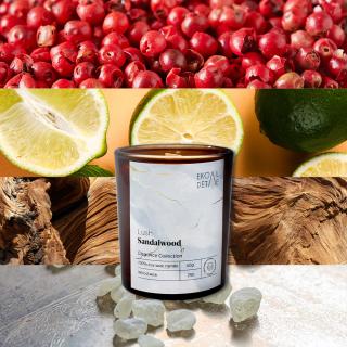 Świeca sojowa w szkle Lush Sandalwood, Kolekcja Elegance, 60 g