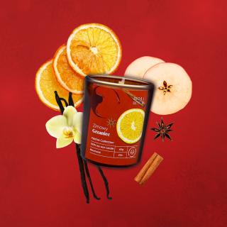 Świeca sojowa w szkle Zimowy Grzaniec, Kolekcja Festive, 60 g