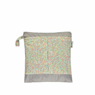 Wielorazowa torba na mokre pieluszki, beżowo-kolorowa