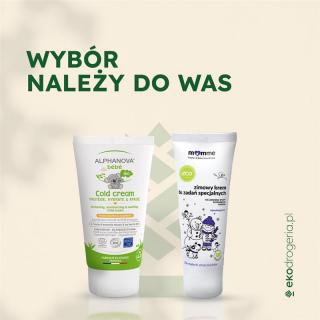 Wybierz idealny krem ochronny na zimę dla dziecka: Alphanova Bebe czy MoMme