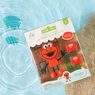 Zabawka do kąpieli - zestaw z dwiema kostkami sensorycznymi świecącymi w wodzie, Elmo