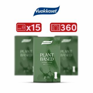 ZESTAW 360 wkładek higienicznych PLANT BASED, 15 opakowań po 24 sztuki