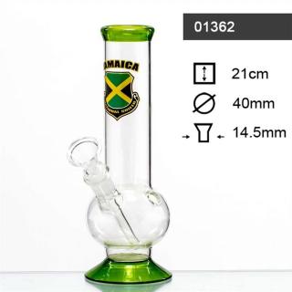 Bongo szklane, H 21 cm szlif 14,5 mm Φ 40 mm  Amsterdam Jamaica