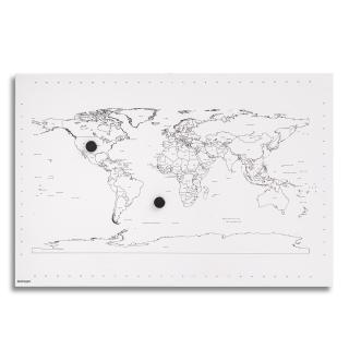 Kreatywna magnetyczna mapa świata, 60 cm x 40 cm