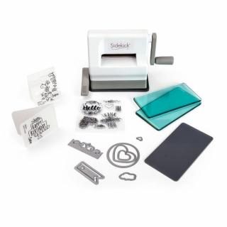 Mini maszynka tnąco - wytłaczająca - Sizzix Sidekick  (White  Grey) - zestaw