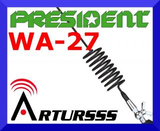 Antena CB President WA-27  montażowa + kabel 4m