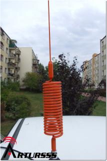 Antena CB Thunderpole mini Orbitor  + kabel 5,5m RG58CU  Pomarańczowa