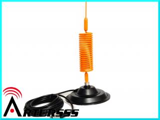 Antena CB Thunderpole mini Orbitor Orange + podstawa magnesowa 145mm