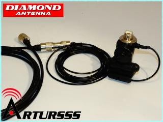 Diamond K412 + mini głowica UHF ( PL ) + Specjalny kabel RG174+RG-58CU 5,5m