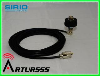 Głowica montażowa Sirio PL ( SO239 / UHF ) + kabel 5,5m RG58CU