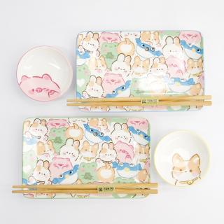 2 osobowy zestaw do sushi Kawaii Animals