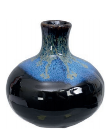 Czarno-kobaltowy wazon 8,5 cm