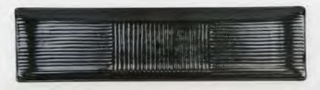 Czarny długi talerz do sushi 33 cm