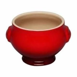 Czerwona kamionkowa bulionówka Lecreuset 0,6 L