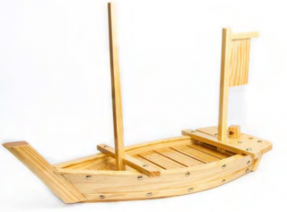 Drewniana łódka do sushi