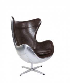 Fotel inspirowany projektem Egg Chair aluminium