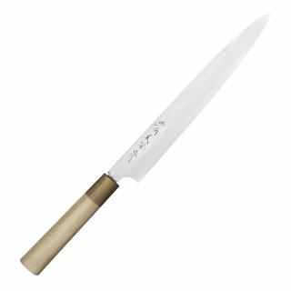 Hideo Kitaoka Aogami#2 Satin Damascus nóż Yanagiba 27 cm