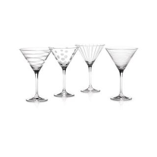 Komplet 4 kryształowych kieliszków do martini