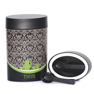 Owalny czarno-zielony pojemnik Teatime 0,6 L O'LaLa   (1)