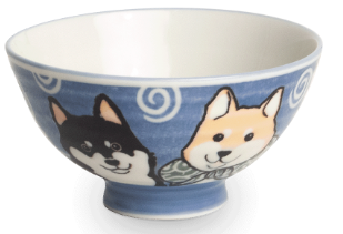 Porcelanowa miseczka pies shiba niebieska 300 ml