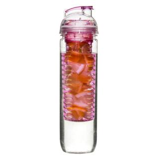 Różowa butelka z wkładem Sagaform Fresh 0,8 L