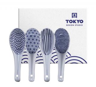 Upominkowy zestaw 4 łyżek do zupy Tokyo Design