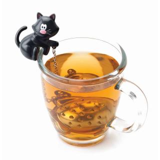 Zaparzaczka do herbaty kot z miseczką MSC