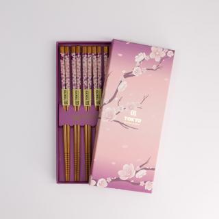 Zestaw 5 par pałeczek Purple Sakura