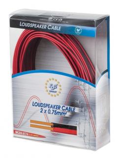 Kabel głośnikowy CCA 2 x 0.75mm 25m czerwono-czarny