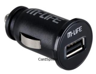 ŁADOWARKA SAMOCHODOWA USB 3,1 A M-LIFE