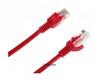 Patchcord kabel UTP kat. 5e wtyk - wtyk 10m czerwony INTEX (KOM0135)