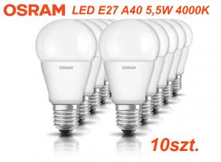 10szt. żarówek LED 5,5W E27 470lm 4000K OSRAM VALUE CLASSIC