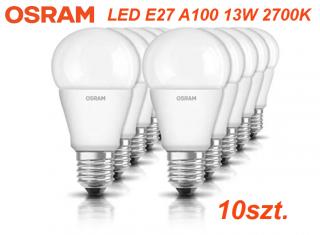 10szt. żarówek LED A100 13W E27 1521lm 2700K OSRAM VALUE CLASSIC