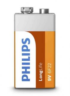 Bateria cynkowo-węglowa 6F22/1BP PHILIPS blister