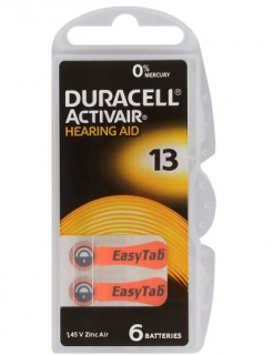 Bateria do aparatów słuchowych DA13/6C blister DURACELL