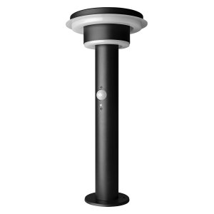 Lampa stojąca ENDURA STYLE Solar Sensor Post Double Circle 40cm. 6W czarna LEDVANCE