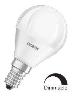 Żarówka LED 4,9W E14 OSRAM ciepłobiała kulka ściemnialna