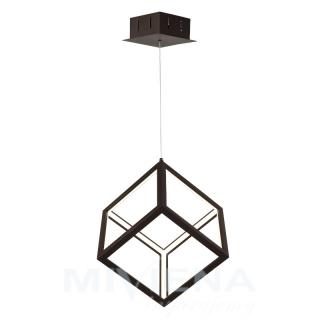 Cubus lampa wisząca 1 LED biały/czarny metal
