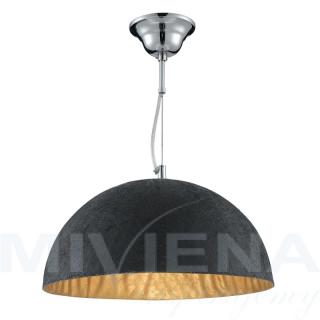 Dome lampa wisząca 1 czarny złoty