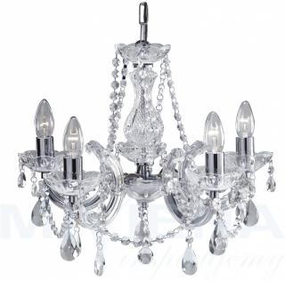 Marietherese lampa wisząca 5 chrom kryształ