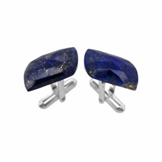 Lapis Lazuli (S1164) Srebrne [925] Spinki srebrne do mankietów z niebieskim kamieniem [925]