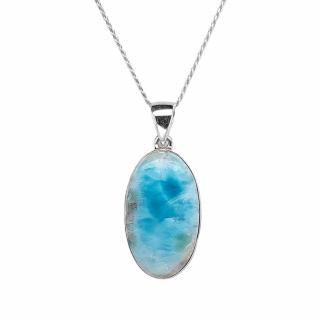 Larimar wisiorek oprawiony (ZAW73) Srebro [925] Srebrna zawieszka z Larimarem [925]