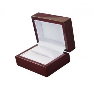 Ozdobne pudełko drewniane - mahoń (A011) 1szt. Opakowanie jubilerskie drewniane