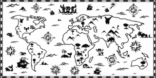 M016 Mapa świata dla dzieci