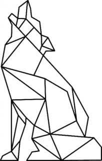 SG003K Wilk geometryczny - szablon malarski